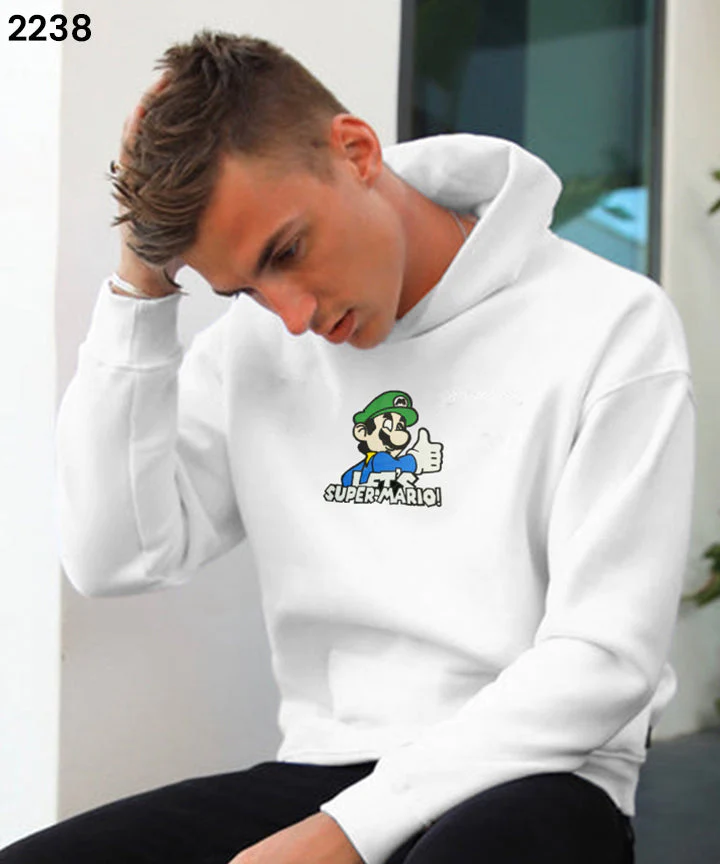 Super Mario Oversize Hoodie - White